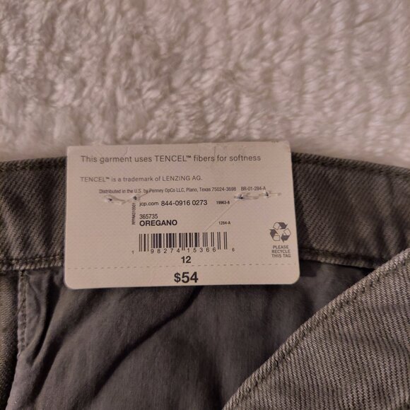 NWT a.n.a. Pleated Wide Leg Trousers Olive Khaki Size 6 - Picture 4 of 11